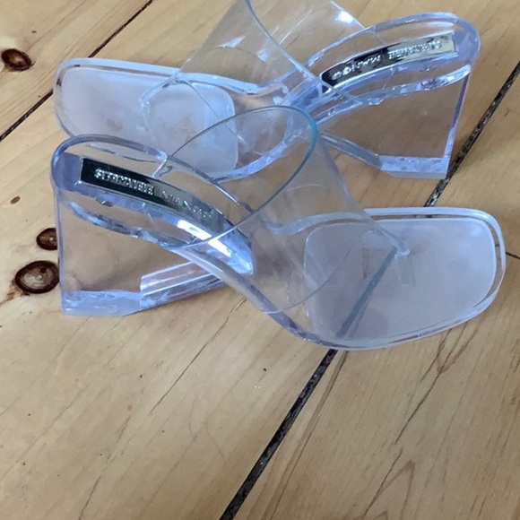 Mango Clear Slip-On Block Heel Mules - Transparent - Picture 2 of 6